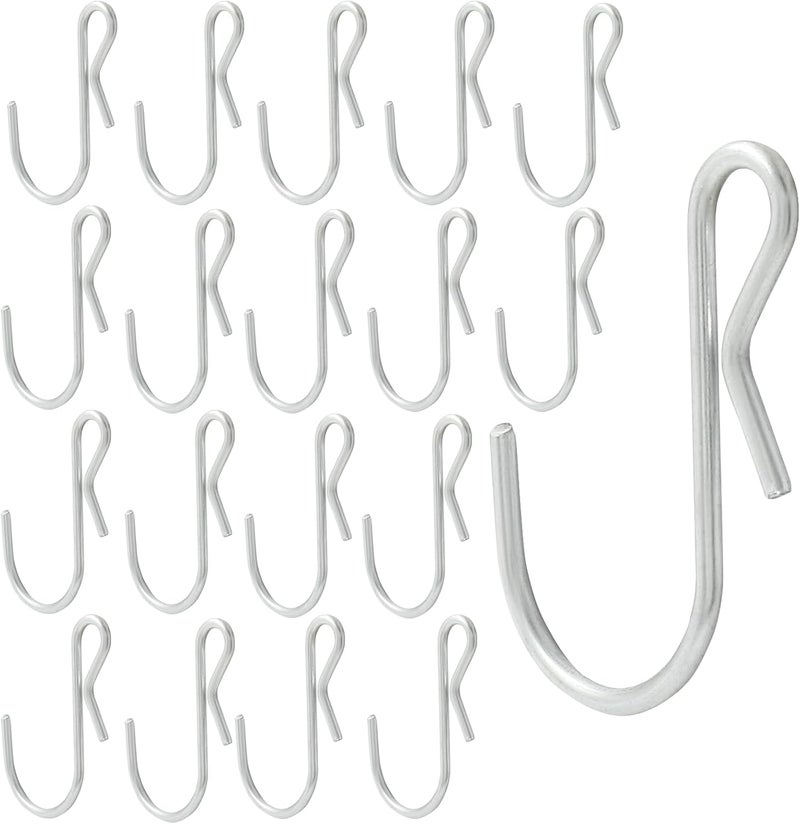 Hitefu 40PCS S Shaped Hooks Clip, Stainless Steel Hanging Hooks S Metal Hooks, Suitable for Hanging Jewelry, DIY Crafts, Kitchen Lights, Key Chain(Silver) - Image 1